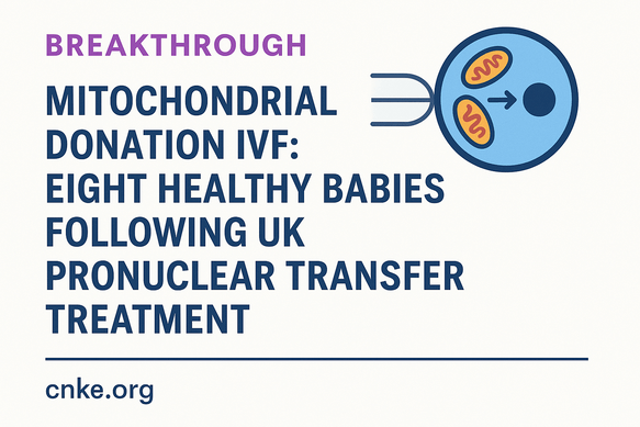 Breakthrough in Mitochondrial Donation IVF: Eight Healthy Babies Born Following UK Pronuclear Transfer Treatment